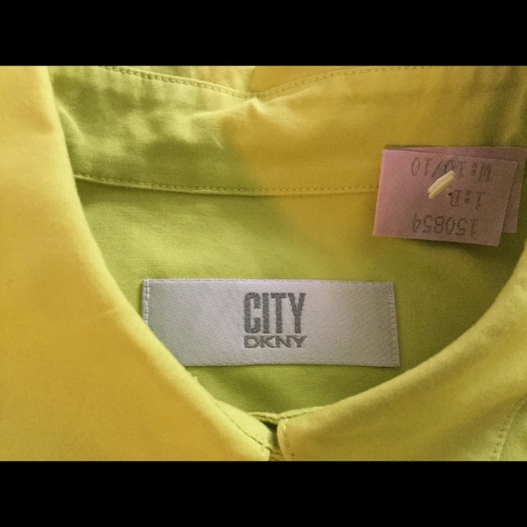 Lime Green City by DKNYC Cotton Shirt - OS - Picture 4 of 7